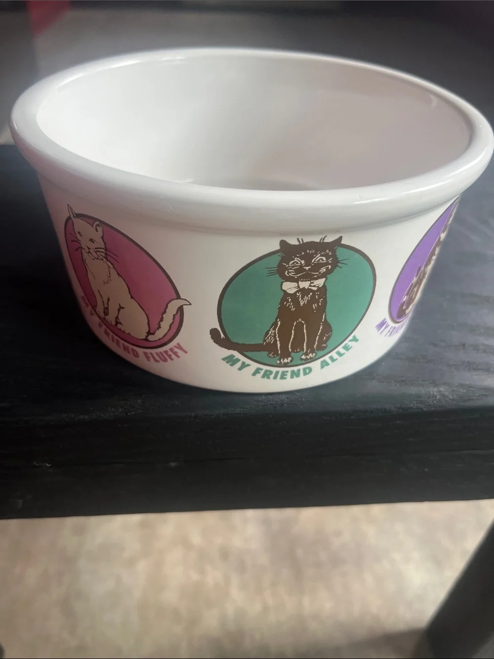 Vintage Cat Dish Food Water Bowl 6